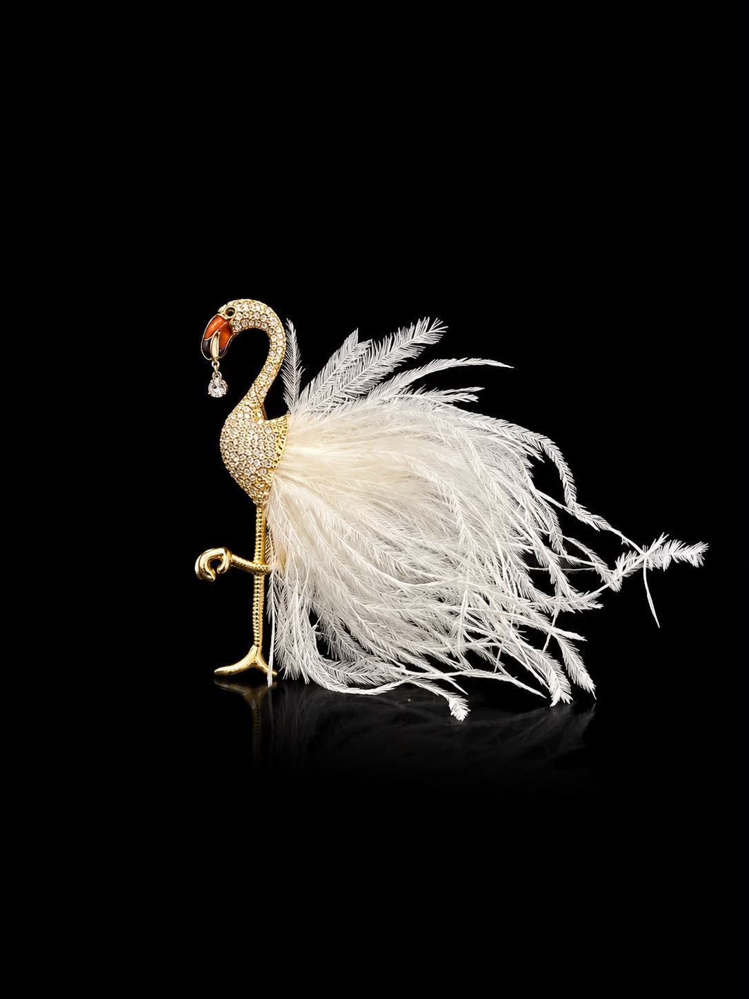 Noir Flamingo Brooch