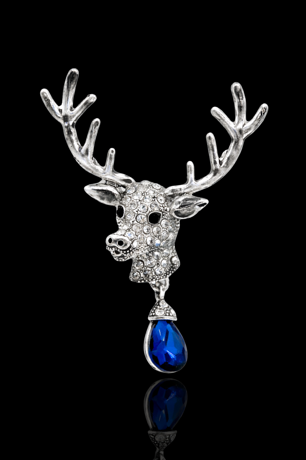 Midnight Stag Brooch