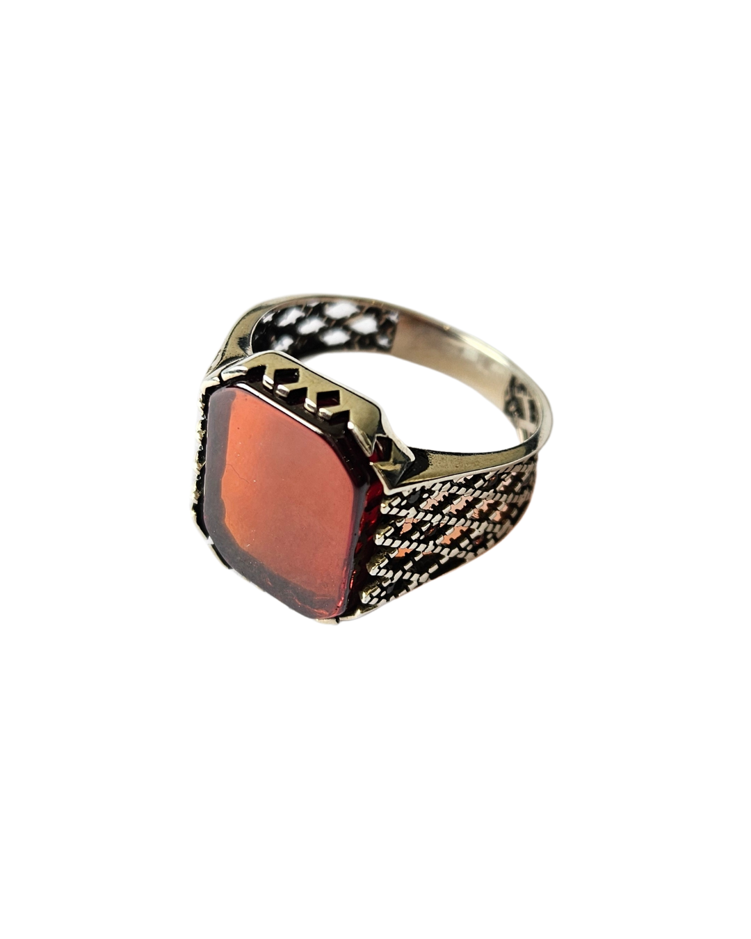 Crimson Silver Ring