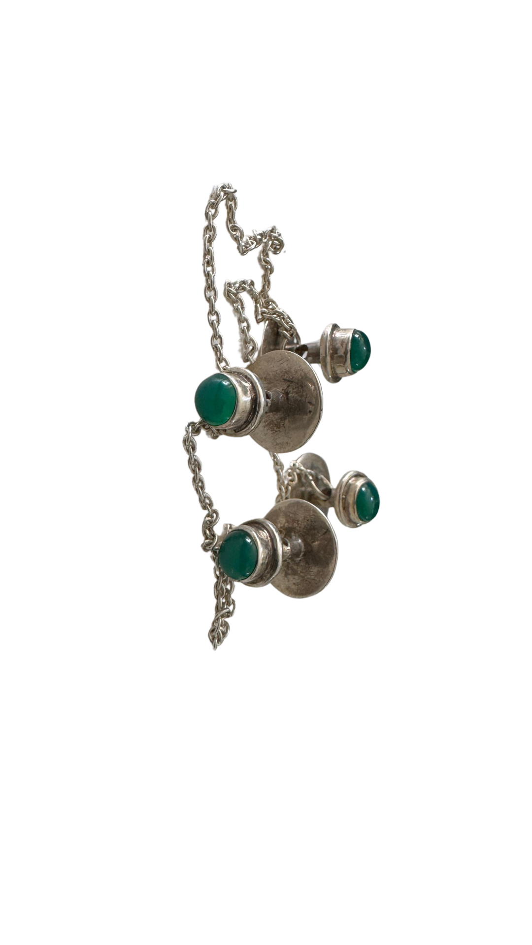 Silver Kurta Stone Buttons