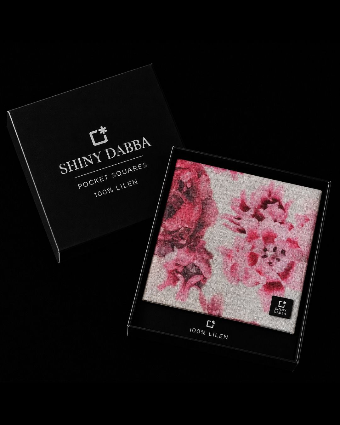 Rose Bloom Linen Pocket Square
