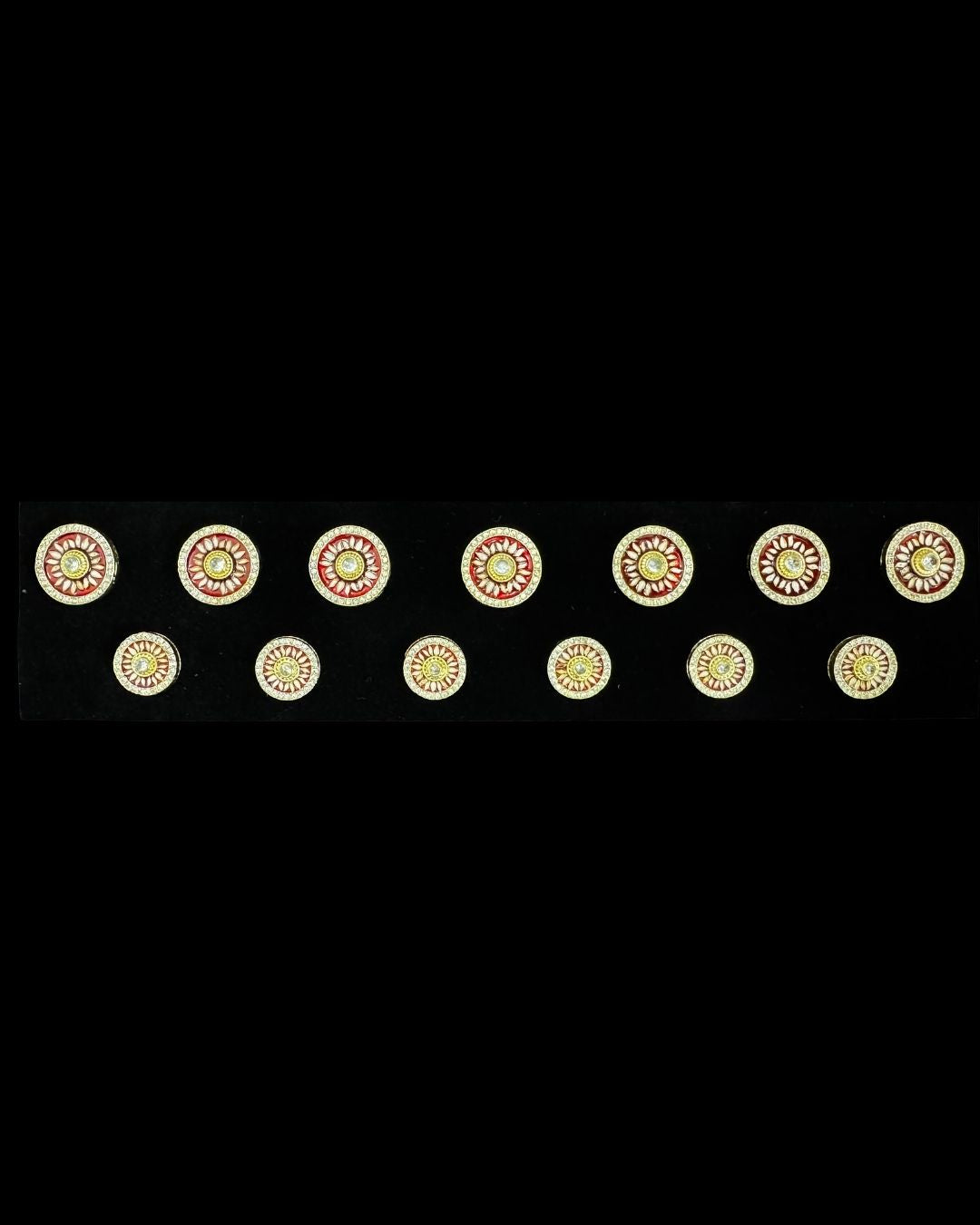 Surya Red Royale Bandhgala Button Set