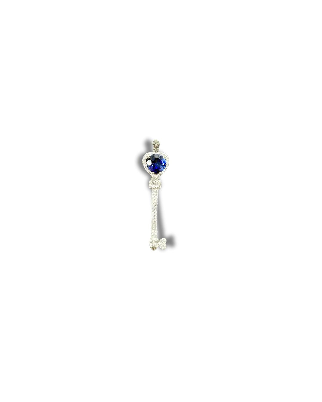 Royal Sapphire Key Brooch