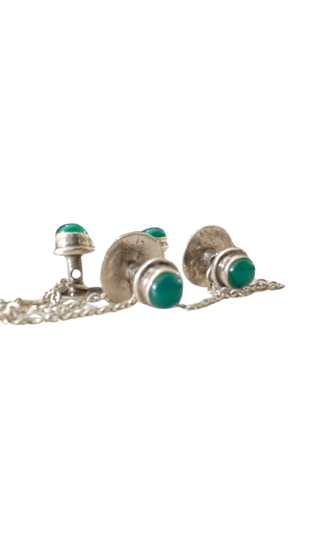 Silver Kurta Stone Buttons
