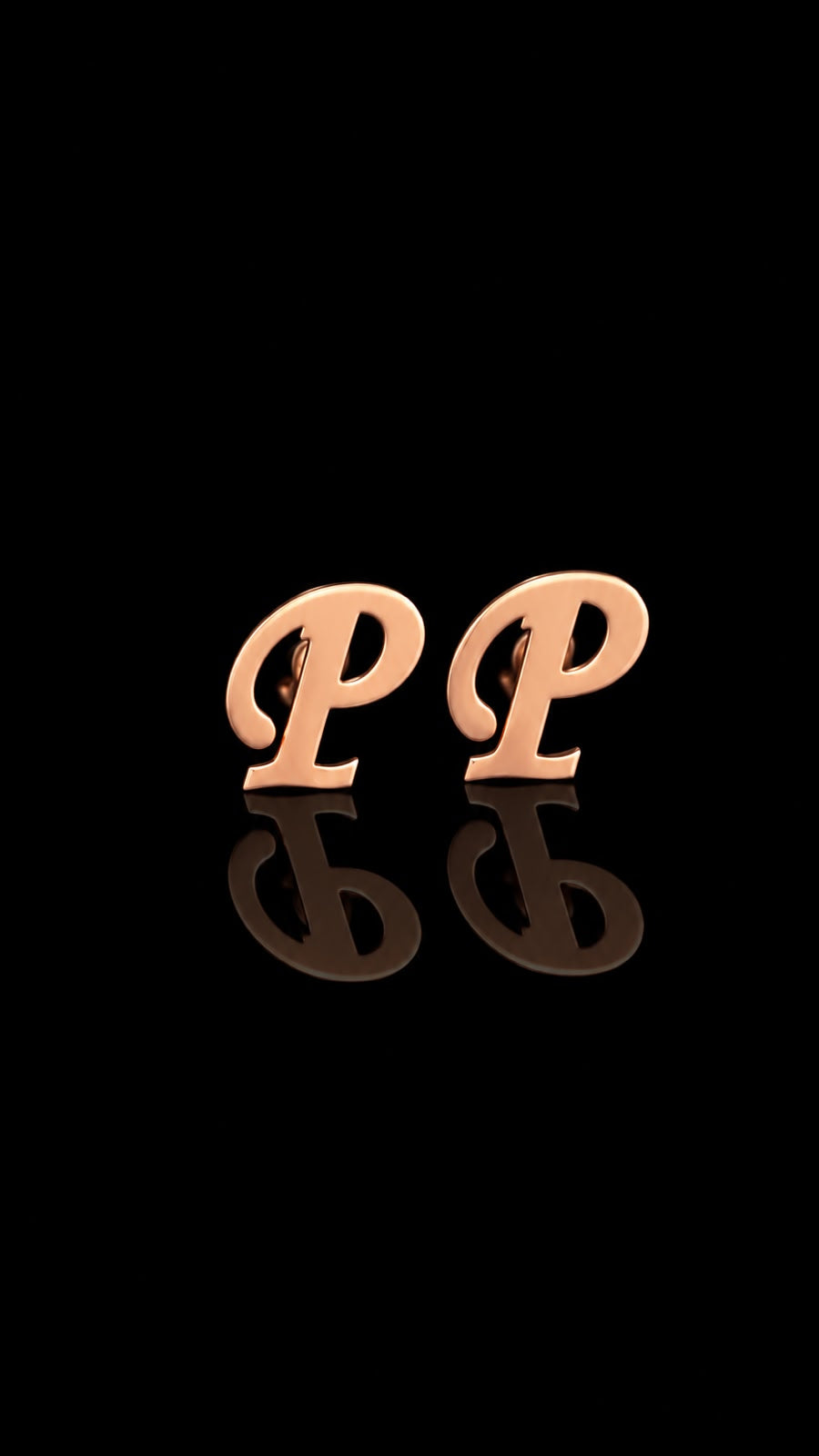 Rajputana Initial "P" Rose Gold Cufflinks