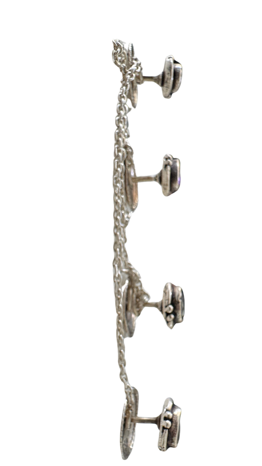 Silver Kurta Stone Buttons