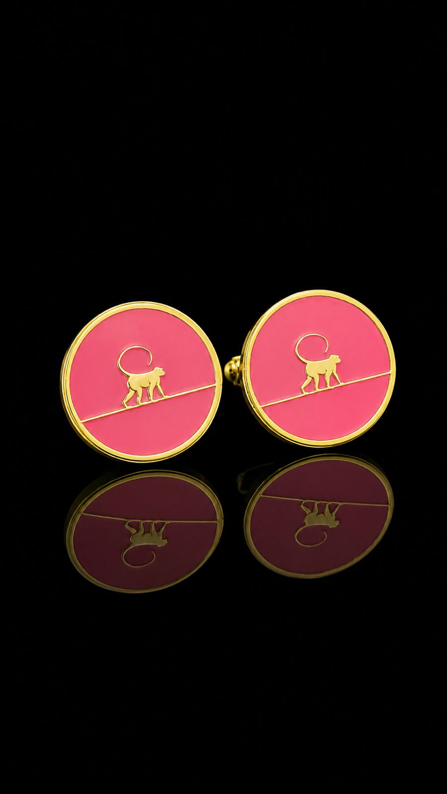Royal Monkey Pink Cufflinks