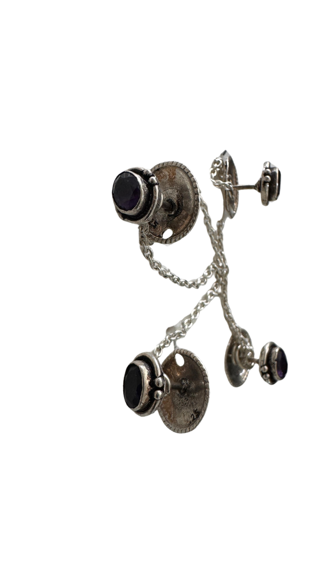 Silver Kurta Stone Buttons