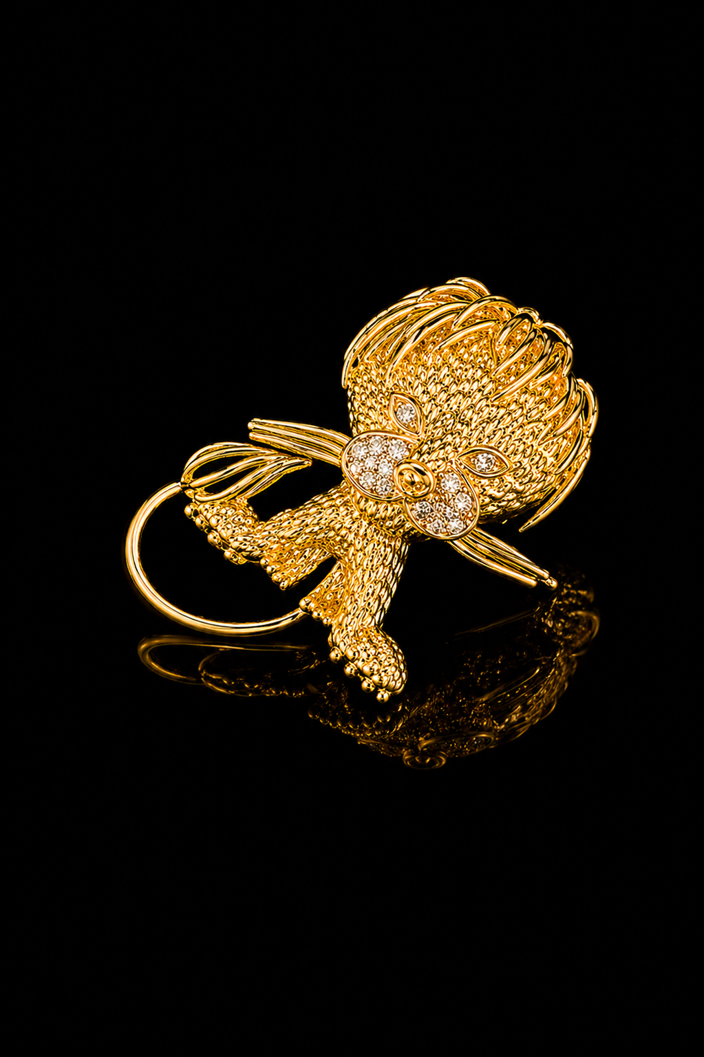 Golden Kitty Lapel Pin