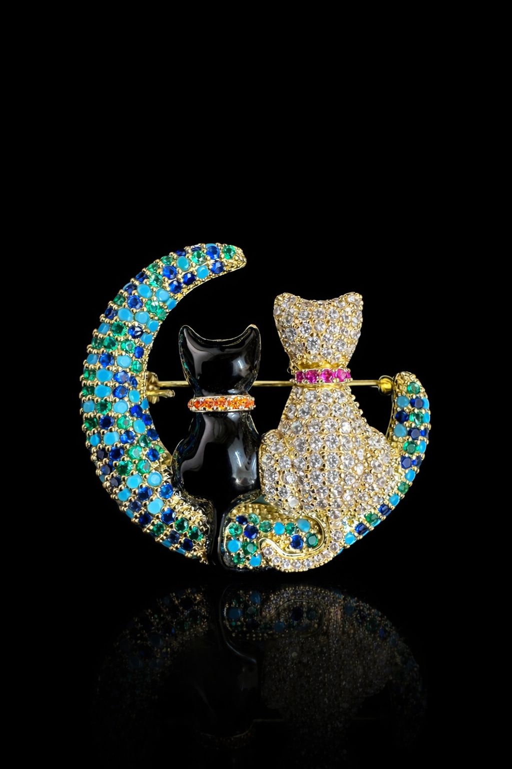 Moonlit Companions Brooch