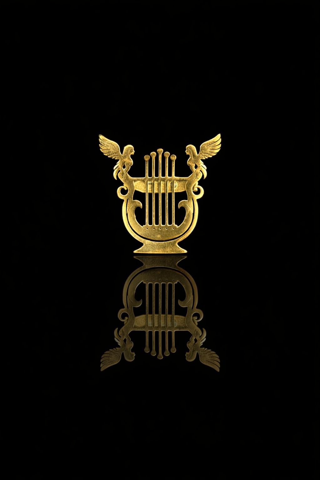 Celestial Lyre Brooch