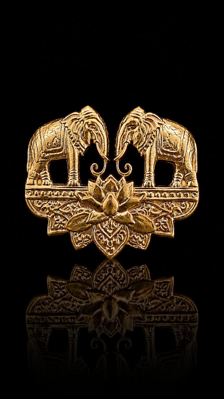 Royal Elephant Lotus Heritage Lapel Pin