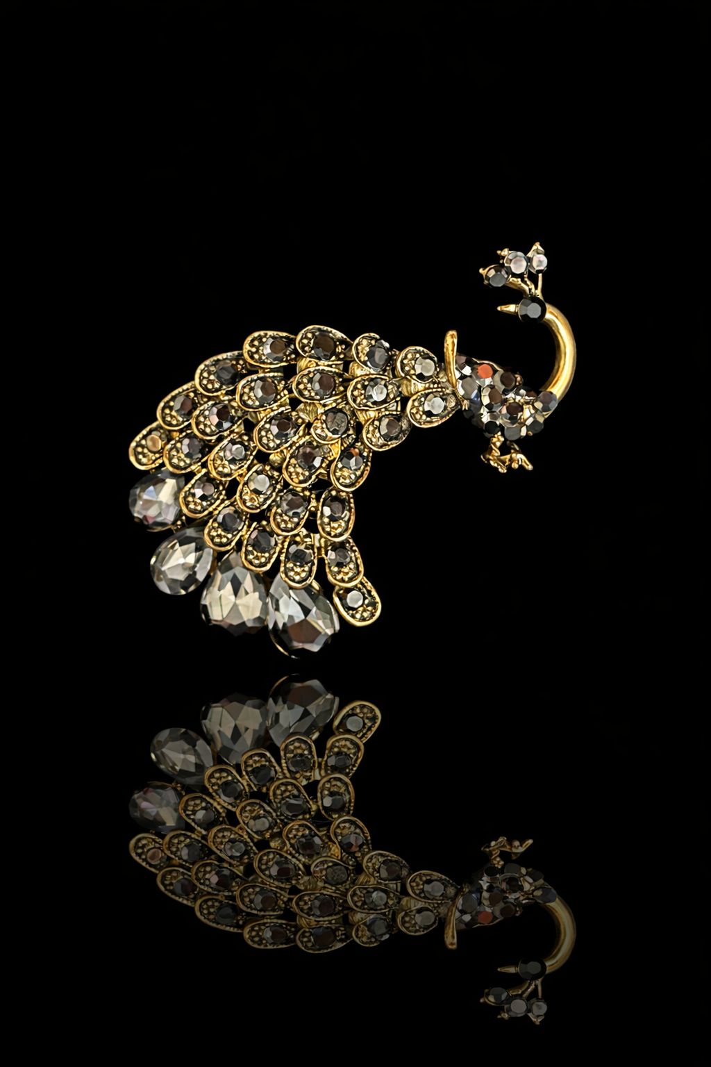 Royal Plume Peacock Brooch