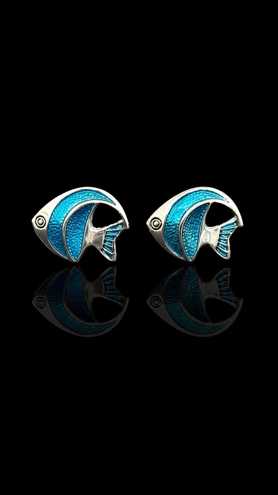 Ocean Blue Fish Cufflinks