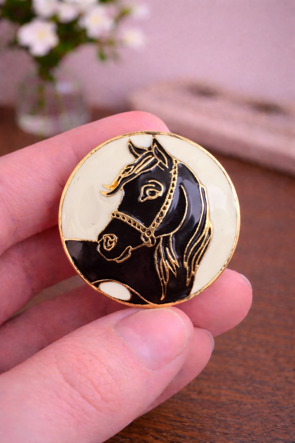 Royal Stallion Crest Bandhgala Button