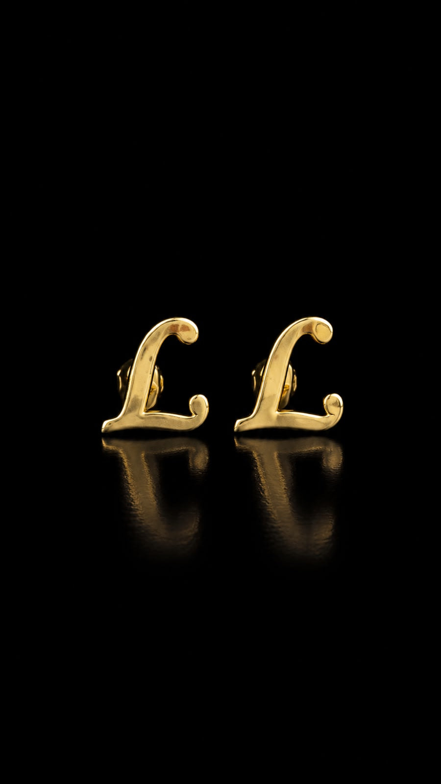 Rajputana Initial "L" Gold Cufflinks