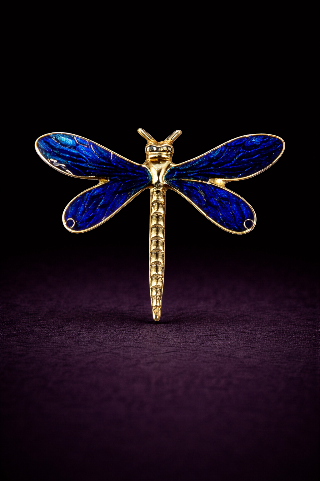 Midnight Blue Dragonfly Brooch