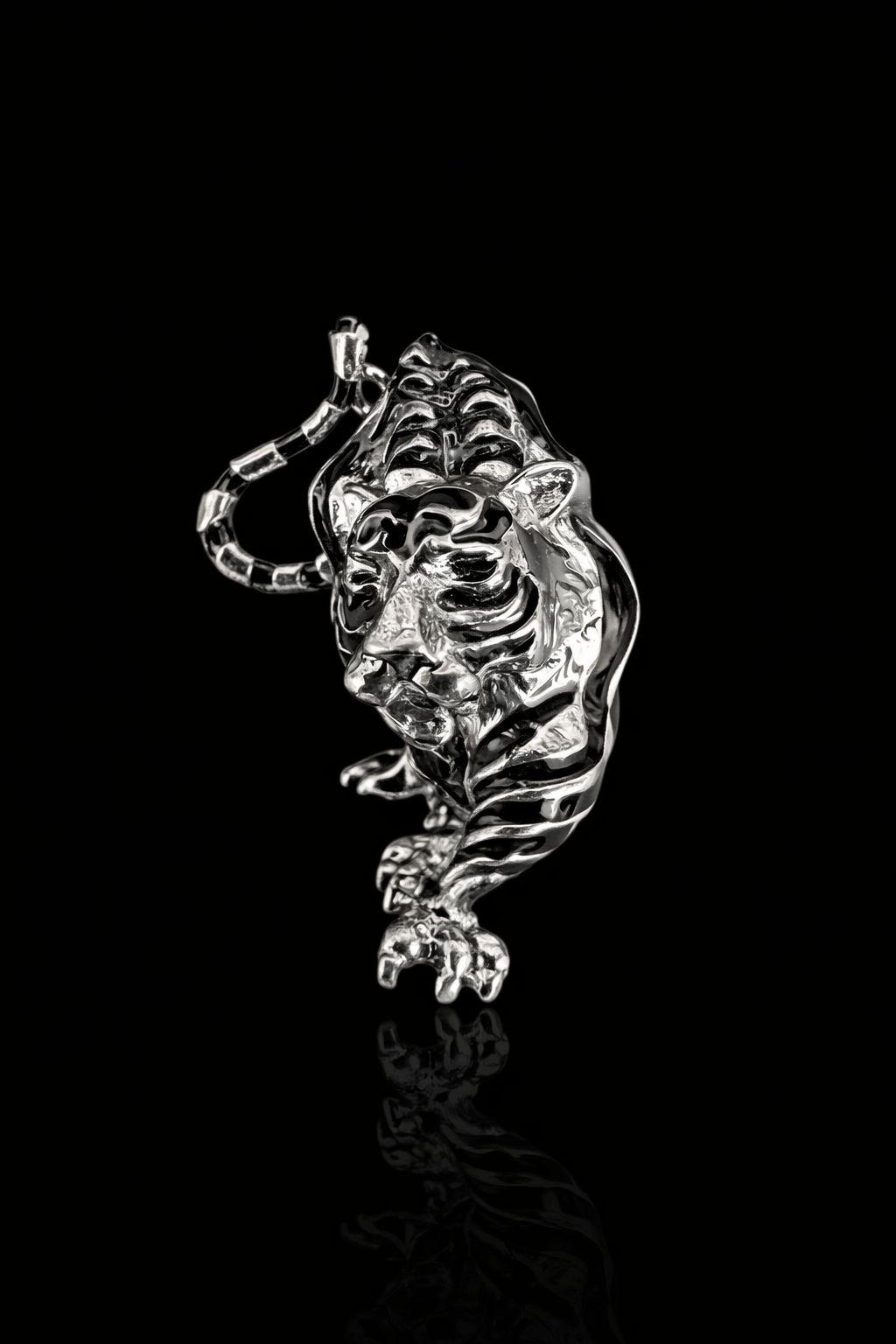 Roaring Tiger Grip Brooch