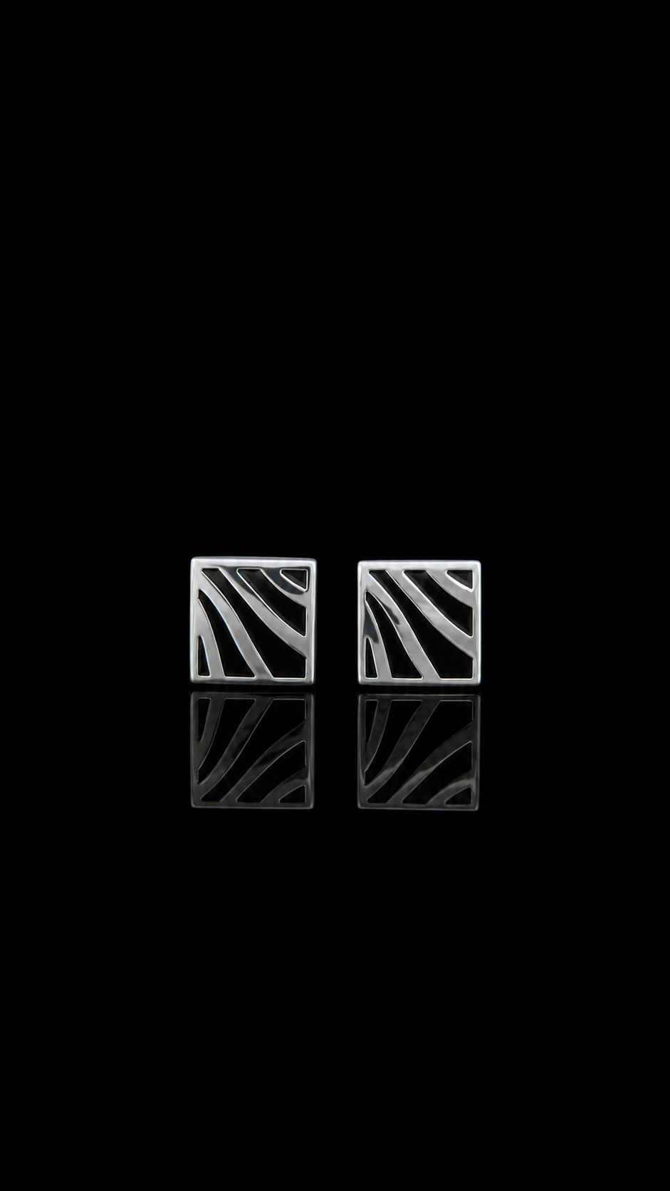Midnight Wave Square Cufflinks