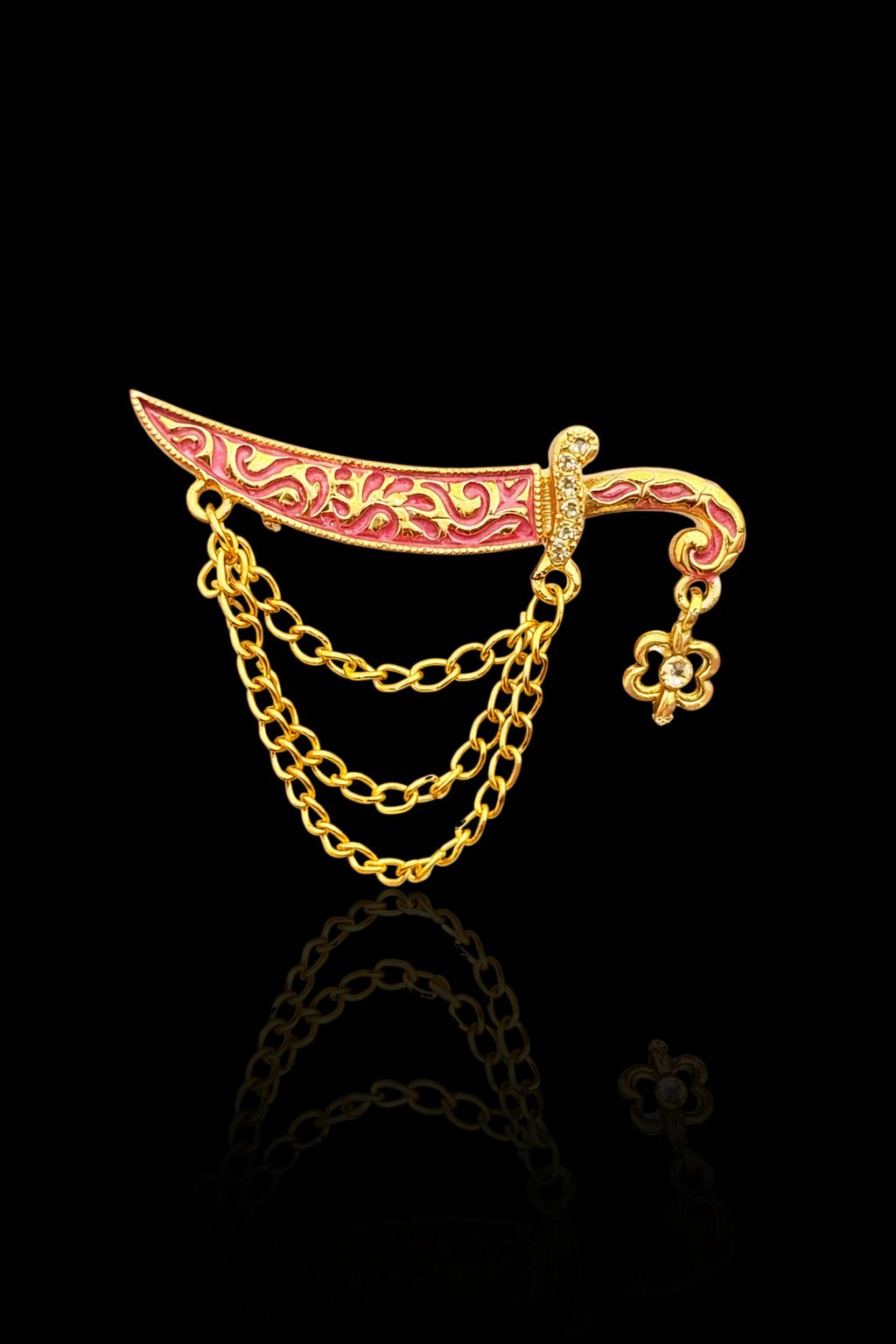 Royal Dagger Chain Brooch