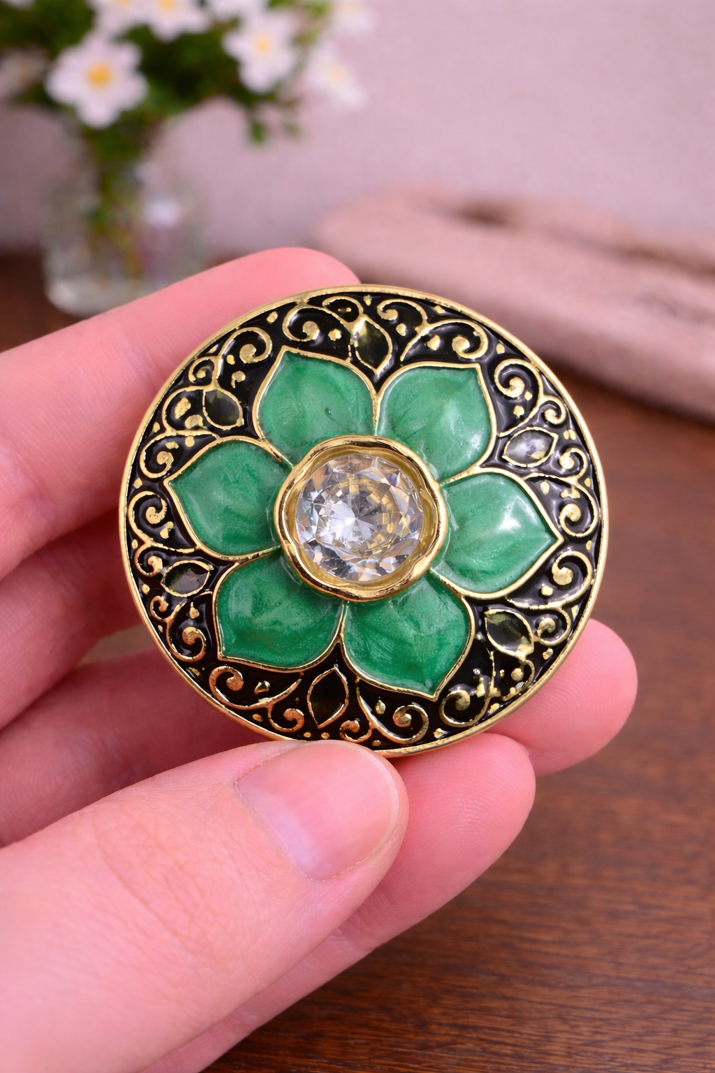 Pushp Kundan Bandhgala Button