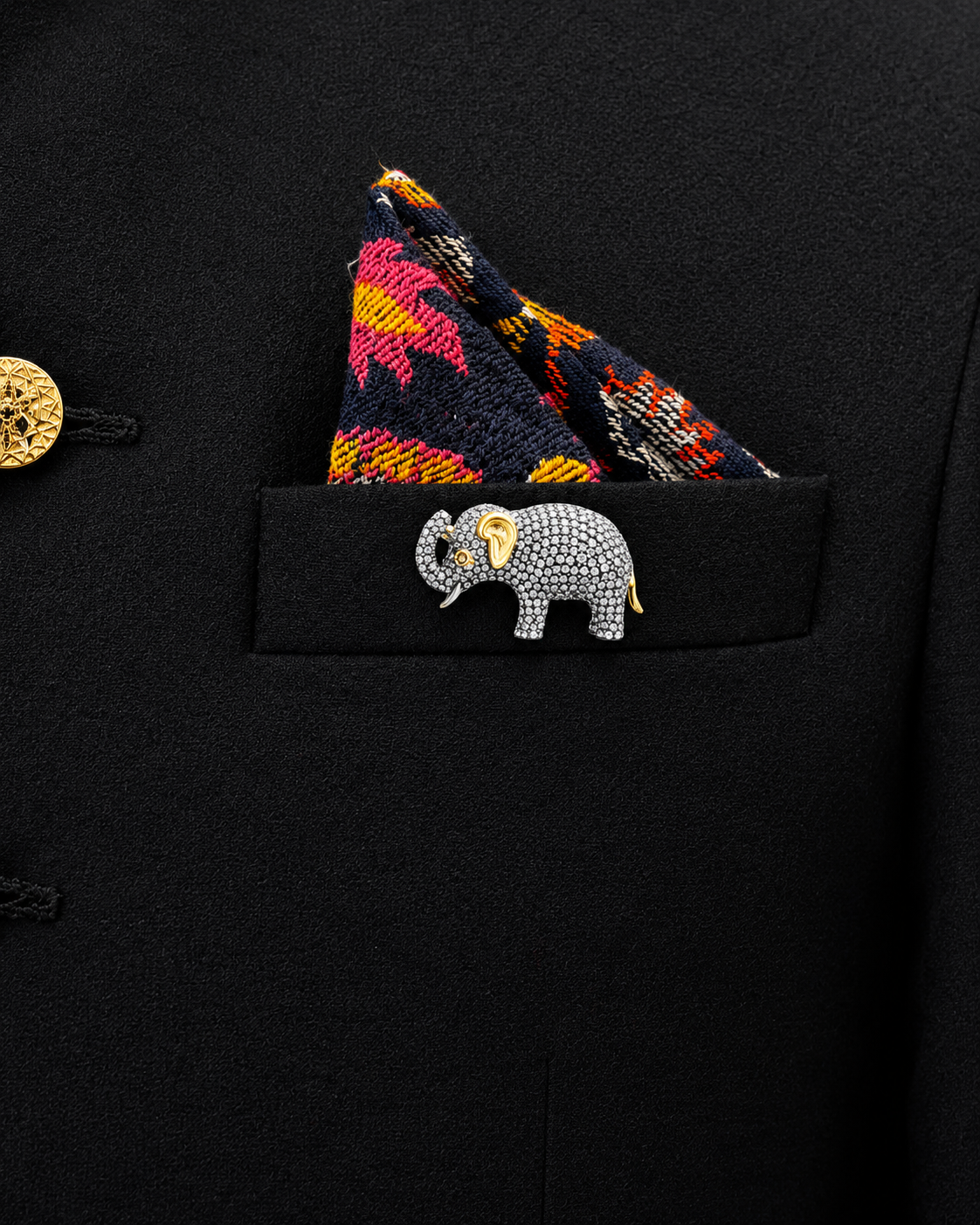 Regal Elephant Brooch