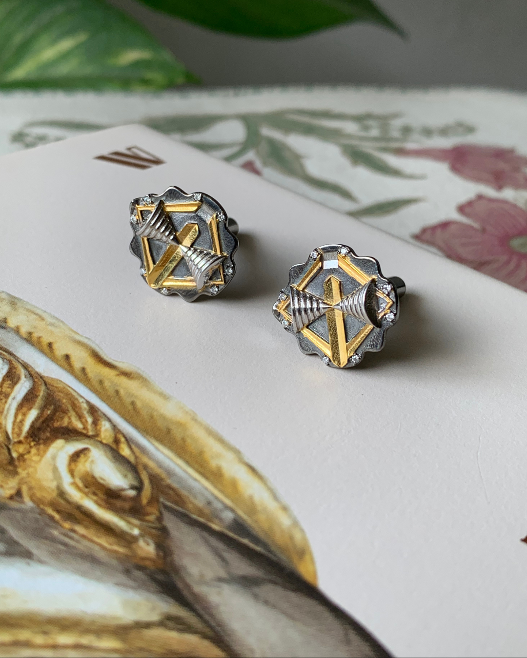 Shiva Trishul Damru Cufflinks