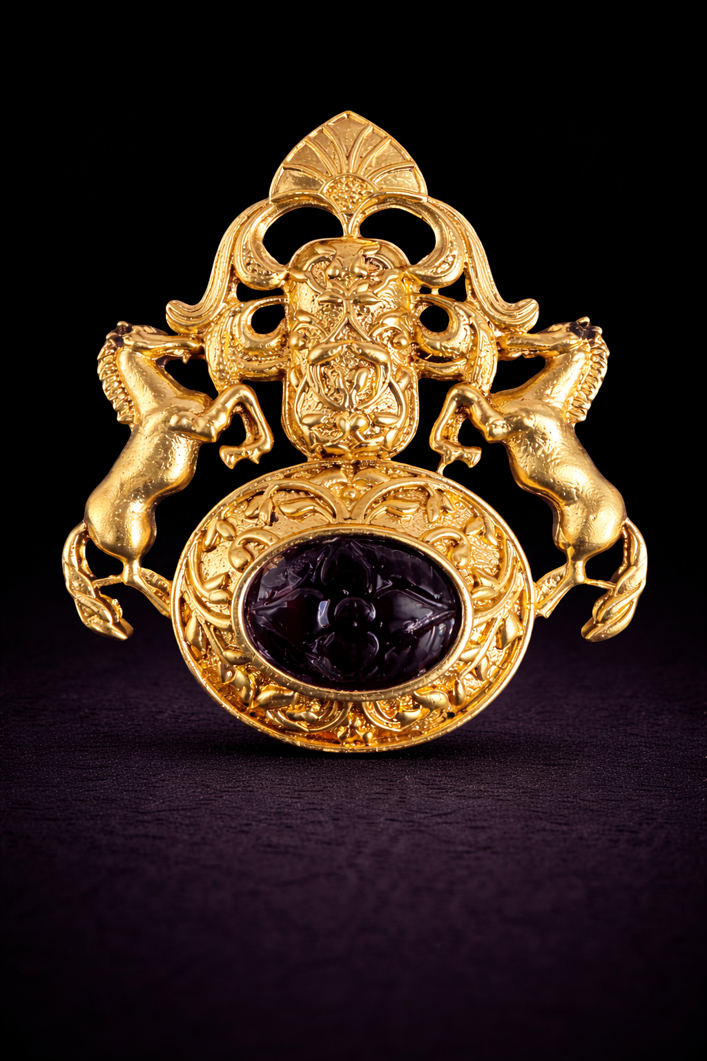 Ashwa Veer Medallion Brooch
