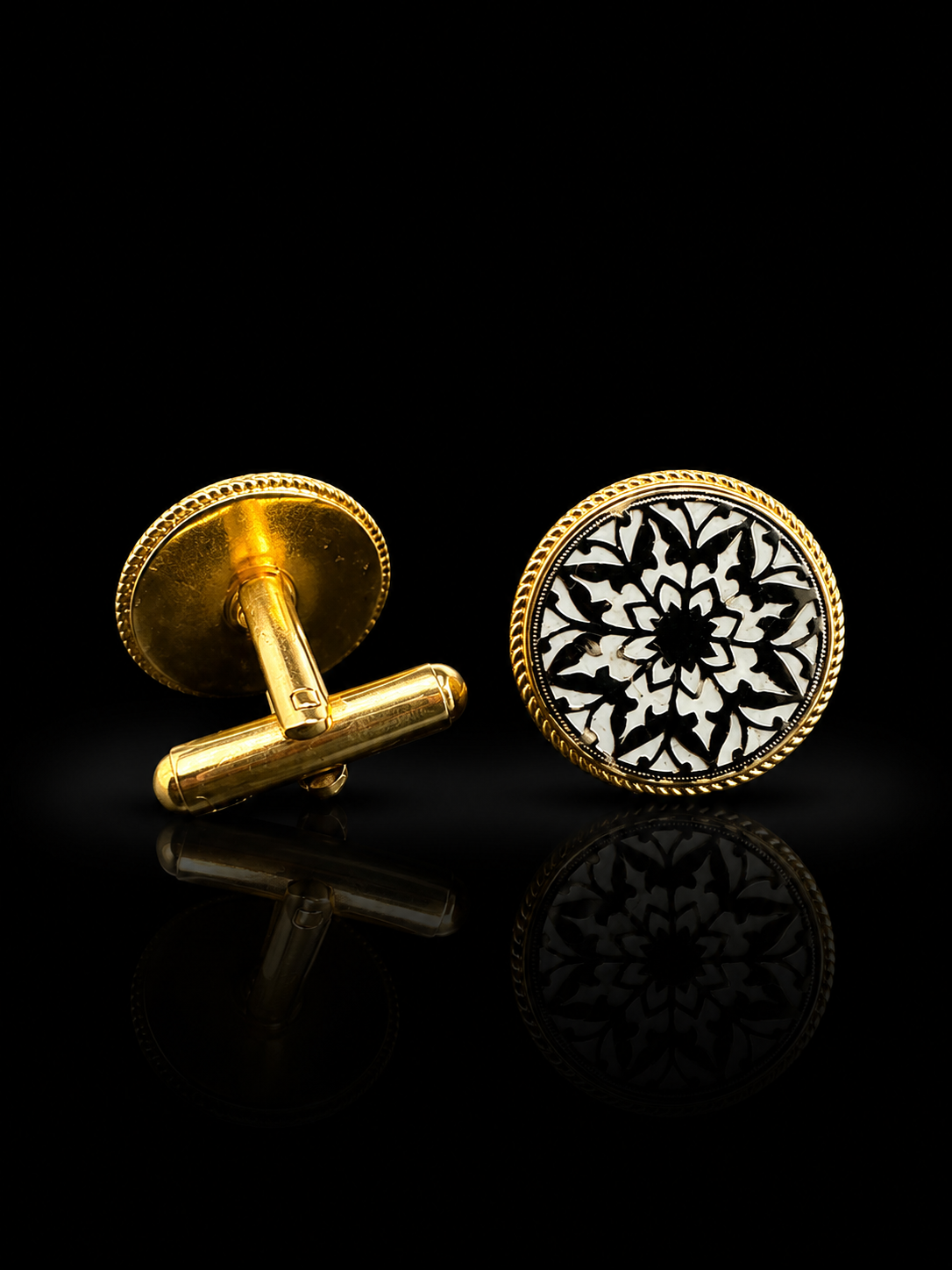 Tewa Art Floral Pattern Cufflinks