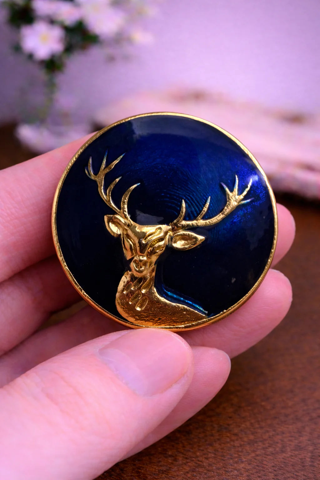 Noir Stag Heritage Bandhgala Button