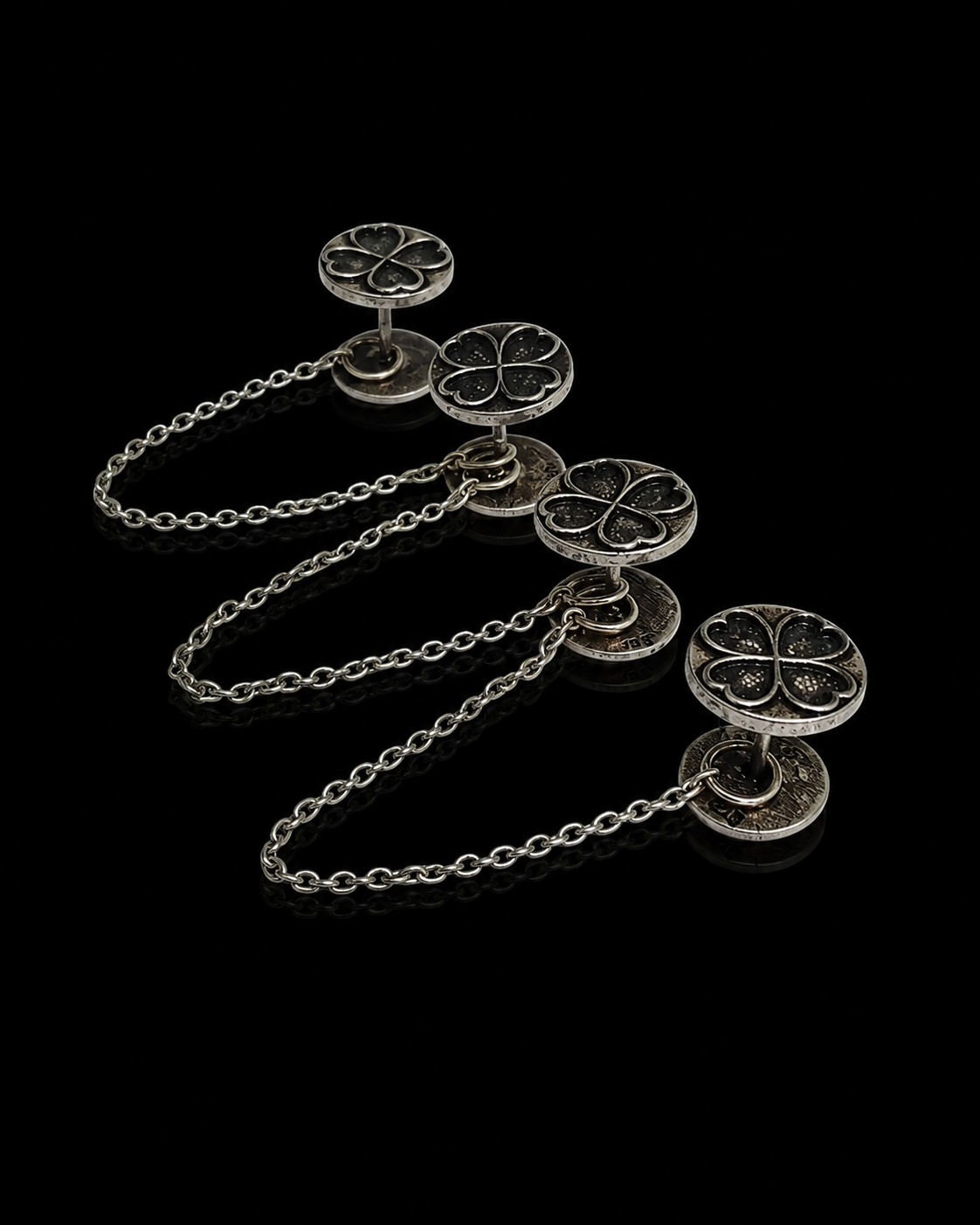 Antique Clover Chain Kurta Buttons