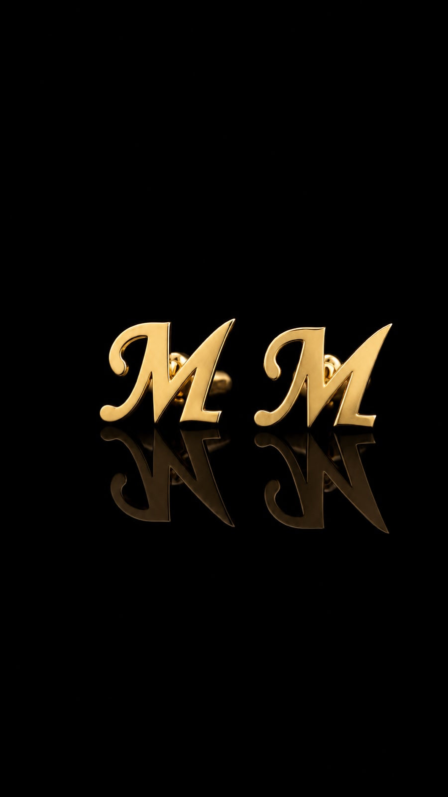 Rajputana Initial "M" Gold Cufflinks