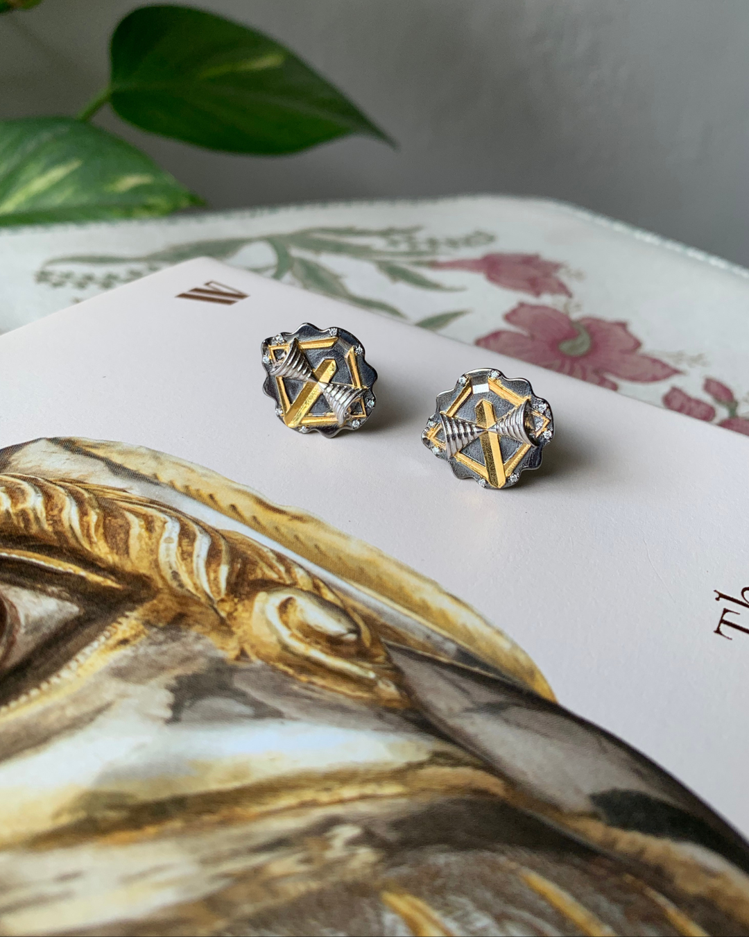 Shiva Trishul Damru Cufflinks