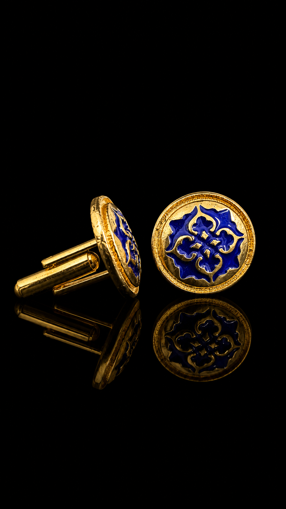 Royal Black Enamel Cufflinks