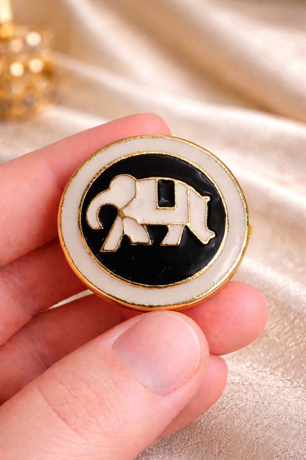 Royal Elephant Crest Bandhgala Button