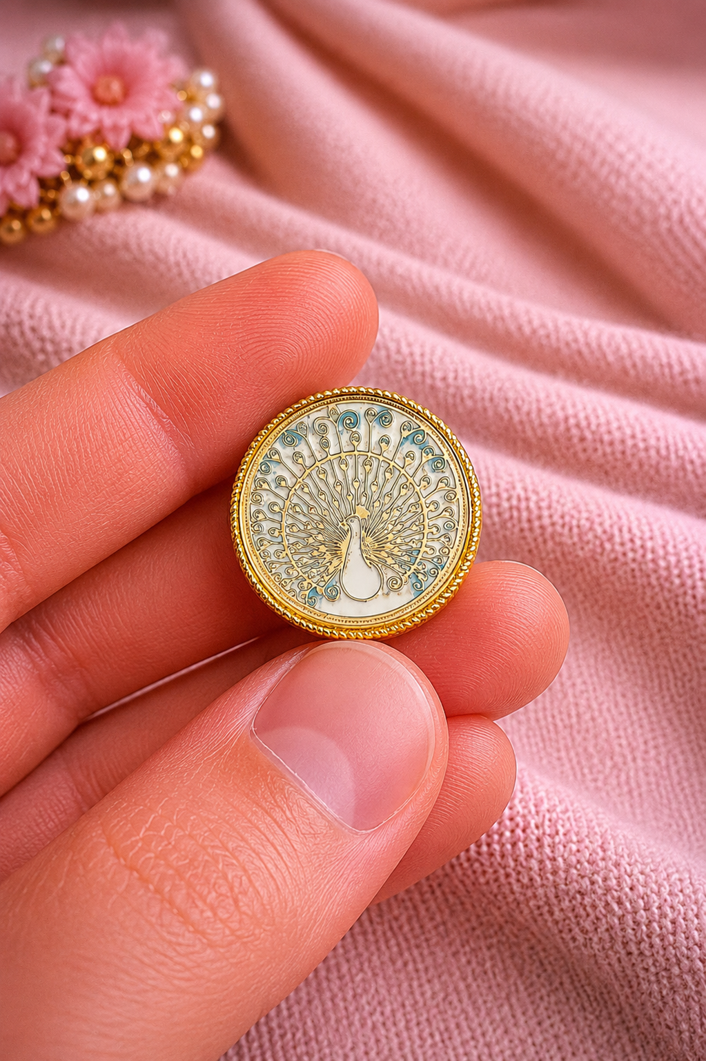 Mayur Royale Tewa Art Bandhgala Button