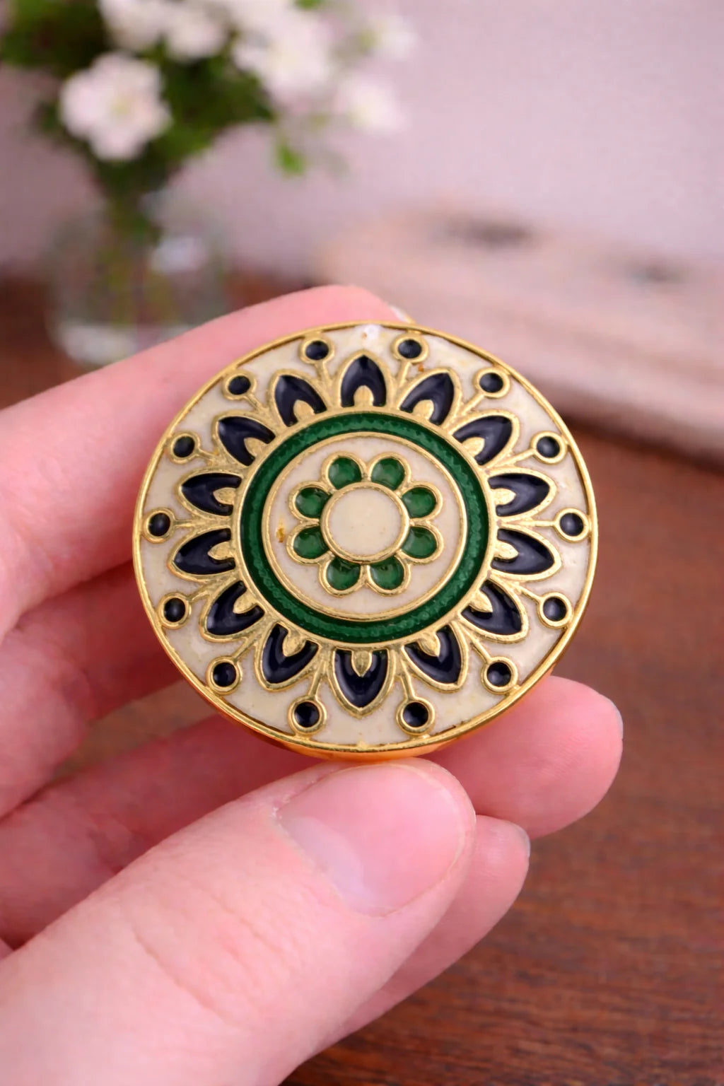 Indraneel Medallion Bandhgala Button