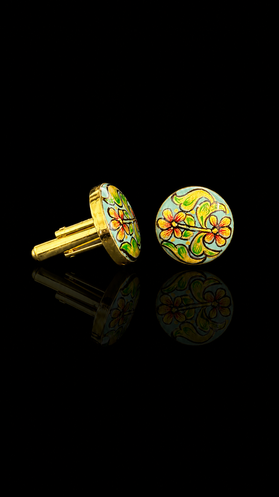 Gulnaar Hand-Painted Enamel Cufflinks