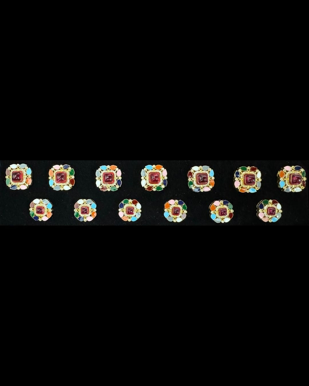 Rajwada Navratna Square Bandhgala Button