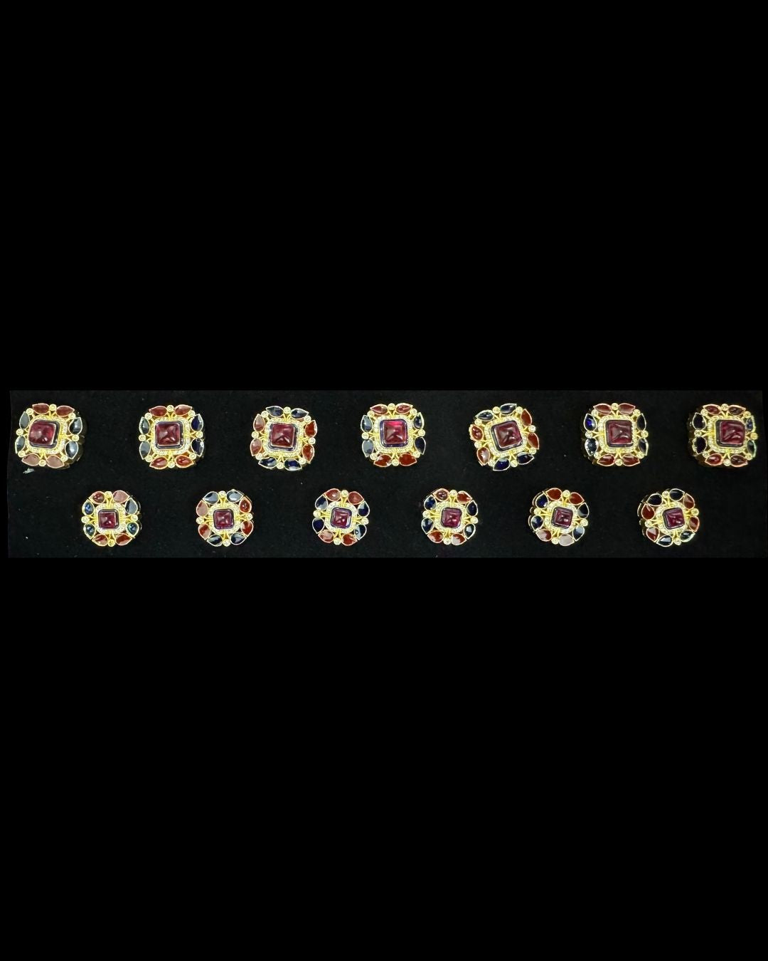 Imperial Ruby Noir Bandhgala Button