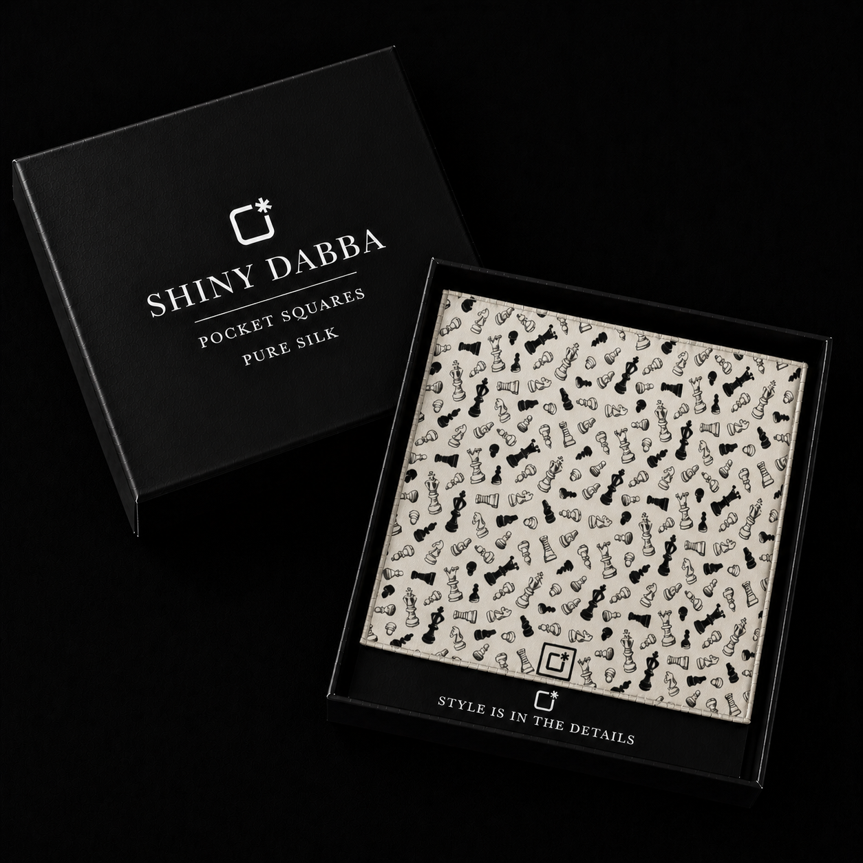Chess Royale Silk Pocket Square