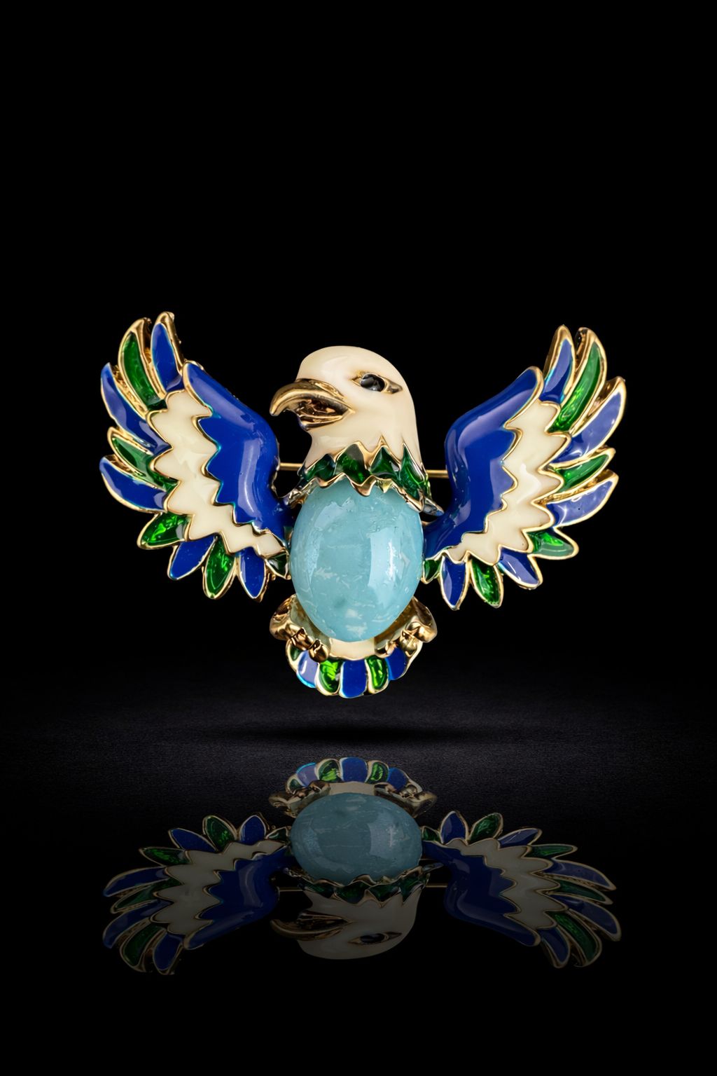 Sky Crest Eagle Brooch