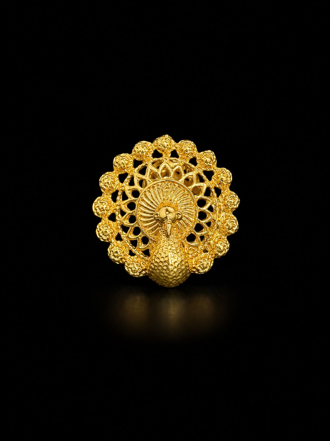 Royal Peacock Halo Lapel Pin
