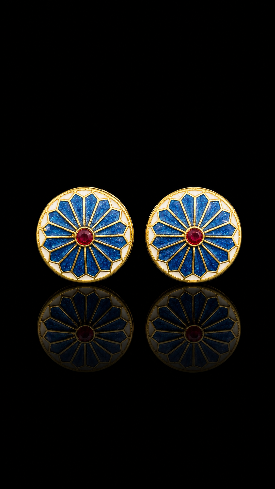 Royal Sapphire Rosette Cufflinks