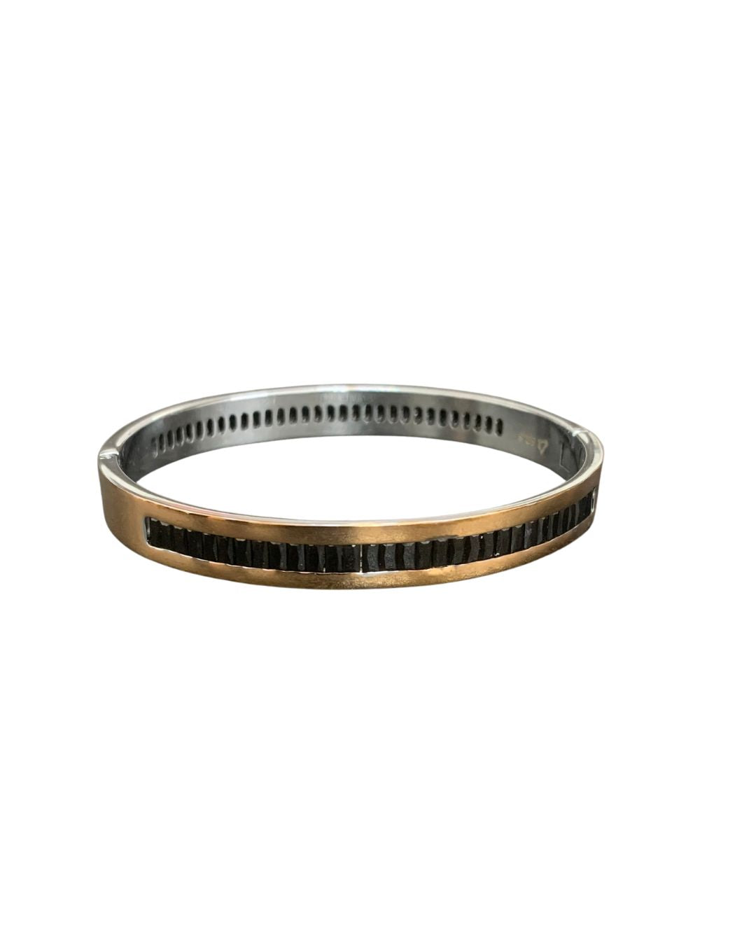 Obsidian Groove Cuff Bracelet