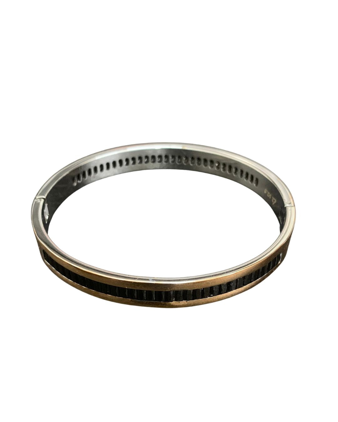 Obsidian Groove Cuff Bracelet