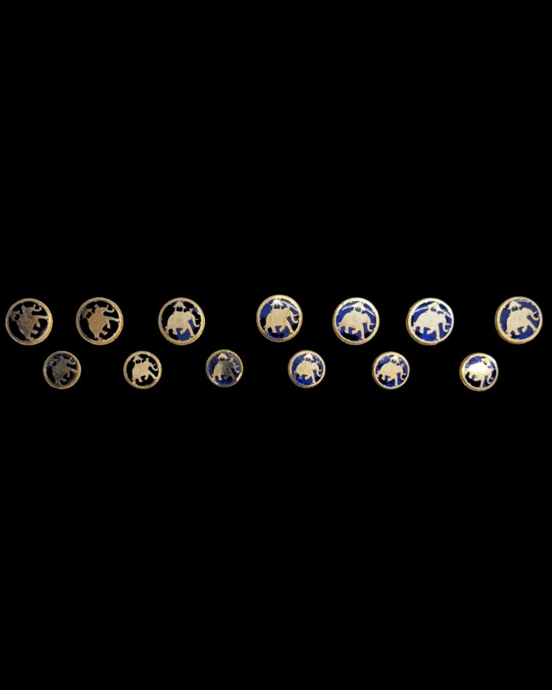 Royal Elephant Tewa Art Bandhgala Button