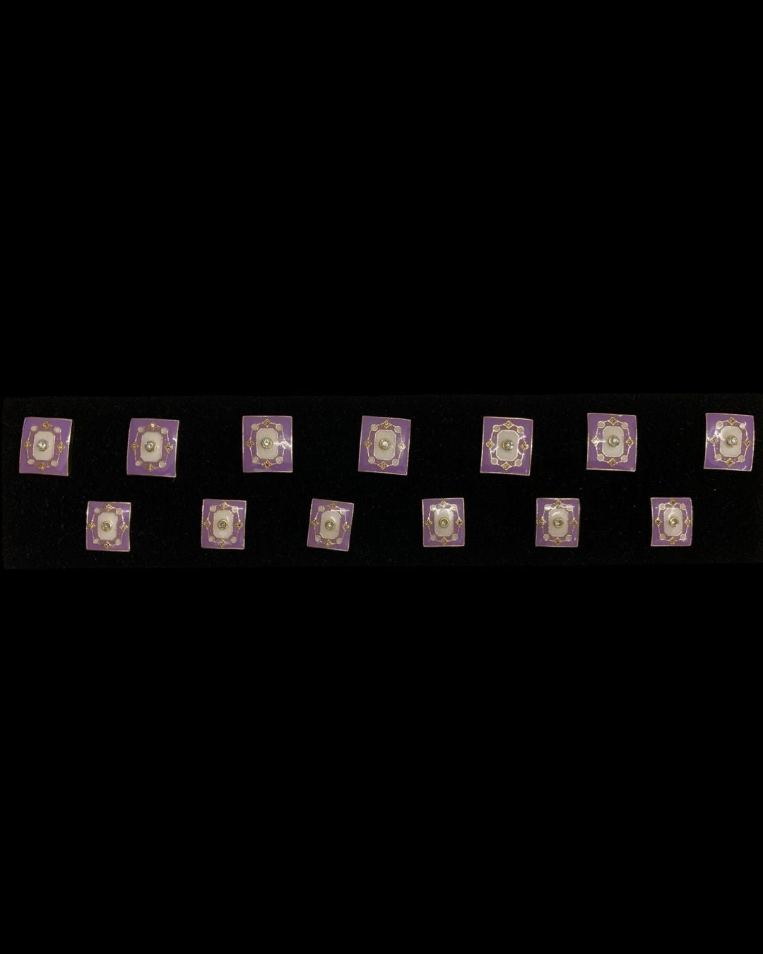 Royal Amethyst Frame Bandhgala Button