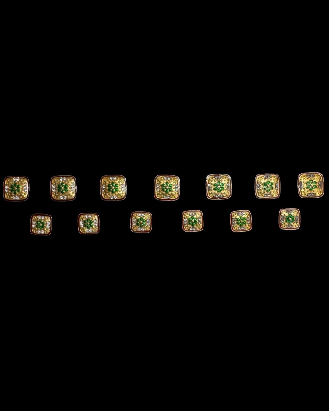 Emerald Royale Square Bandhgala Button