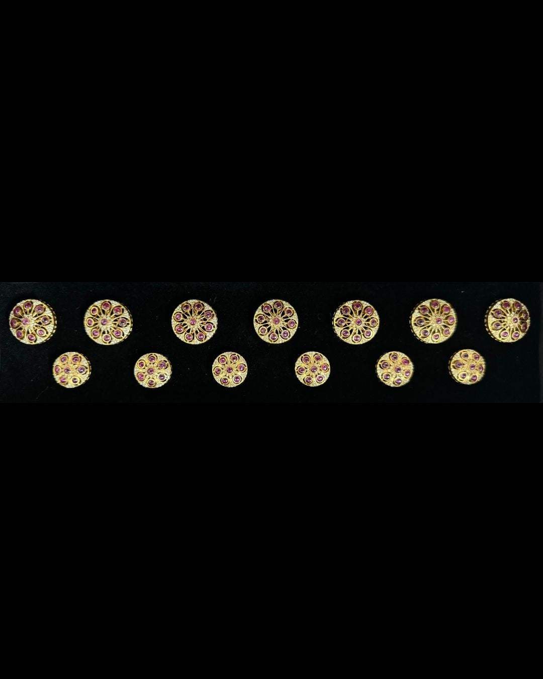 Ruby Bloom Royale – Bandhgala Buttons